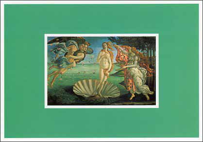 ポストカード アート ボッティチェッリ「ヴィーナスの誕生」105×150mm 名画 メッセージカード 郵便はがき コレクション(CN062)