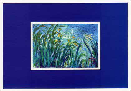 ポストカード アート モネ「黄色のアイリス」105×150mm 名画 花 メッセージカード 郵便はがき コレクション(CN087)