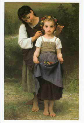 ポストカード アート ブグロー「カントリースタイル」103×150mm 名画 メッセージカード 郵便はがき コレクション(DP294)