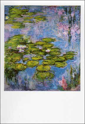 ポストカード アート モネ「睡蓮」105×150mm 名画 花 メッセージカード 郵便はがき コレクション(HZN1191)
