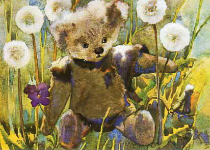 ポストカード アート ウェーバー「小さなクマ」105×148mm 名画 動物 メッセージカード 郵便はがき コレ..