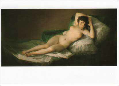 ポストカード アート ゴヤ「裸のマハ」105×148mm 名画 メッセージカード 郵便はがき コレクション(VD2384)