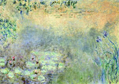 ポストカード アート モネ「睡蓮」105×148mm 名画 花 メッセージカード 郵便はがき コレクション(VD4221)