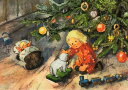ポストカード クリスマス アート ウェーバー「クリスマスの妖精からのプレゼント」105×148mm 名画 メッセージカード 郵便はがき コレクション(VD498...