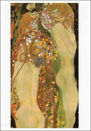 ポストカード アート クリムト「水蛇2」105×150mm 名画 メッセージカード 郵便はがき コレクション(HZN1593)