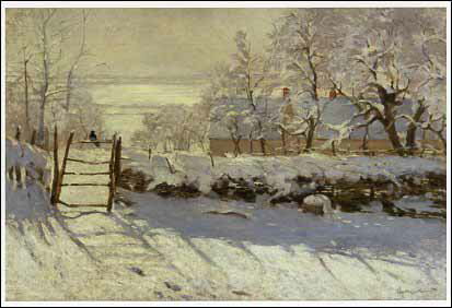 ポストカード アート モネ「かささぎ」105×148mm 名画 メッセージカード 郵便はがき コレクション(VD8532)のサムネイル