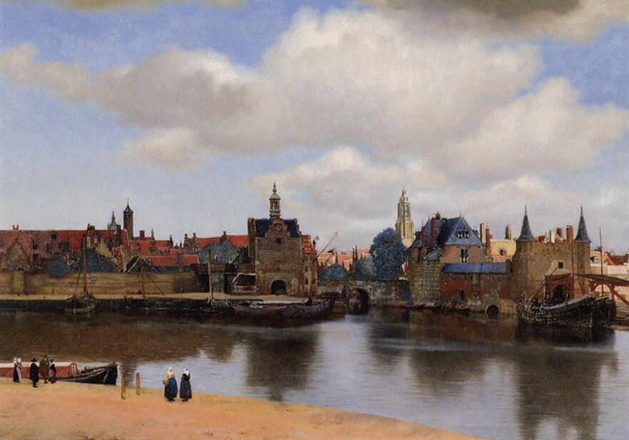 ポストカード アート フェルメール「デルフトの眺め」105×150mm 名画 メッセージカード 郵便はがき コ..