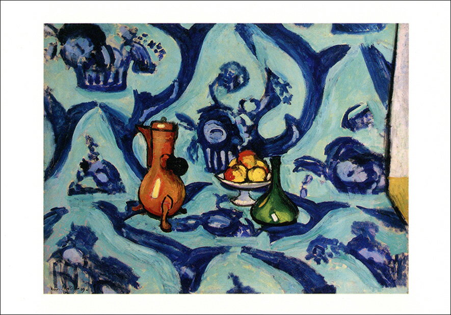 ポストカード アート マティス「青いテーブルクロスの静物」105×150mm 名画 メッセージカード 郵便はが..