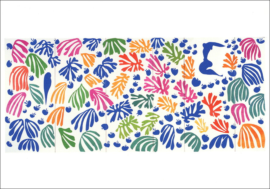 ポストカード アート マティス「インコと人魚」105×150mm 名画 メッセージカード 郵便はがき コレクション(BK3672)