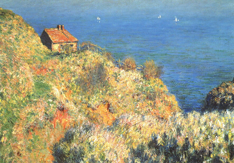 ポストカード アート モネ「バレンゲビルの村」105×150mm 名画 メッセージカード 郵便はがき コレクシ..