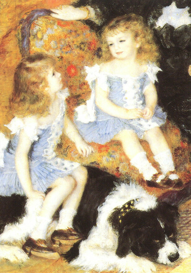 ポストカード アート ルノワール「シャルパンティエ夫人と子どもたち」105×150mm 名画 メッセージカー..