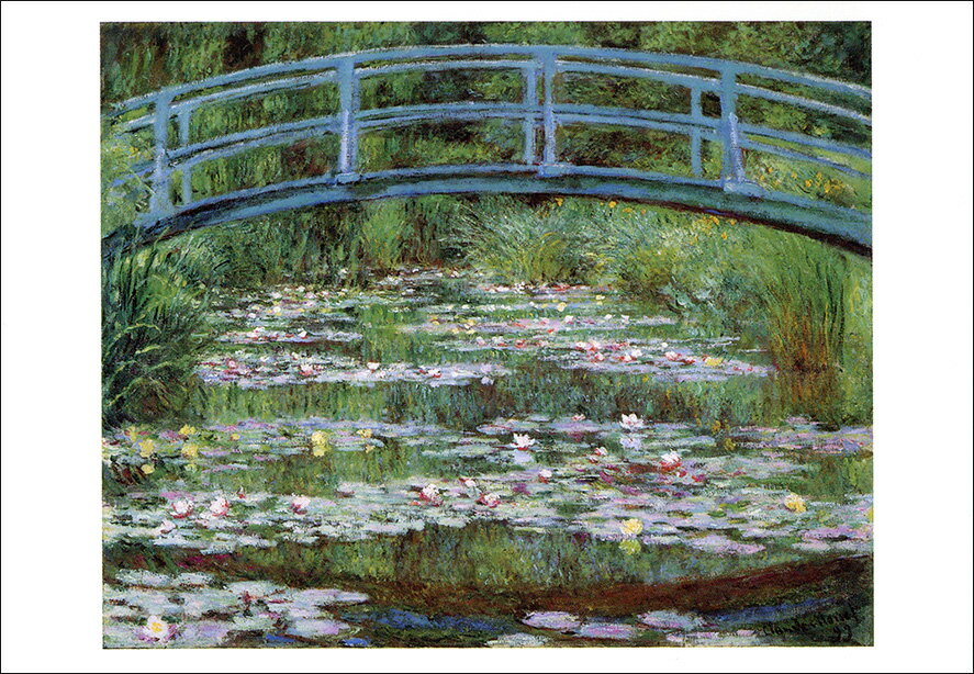 ポストカード アート モネ「日本の橋」105×150mm 名画 メッセージカード 郵便はがき コレクション(HZN3..