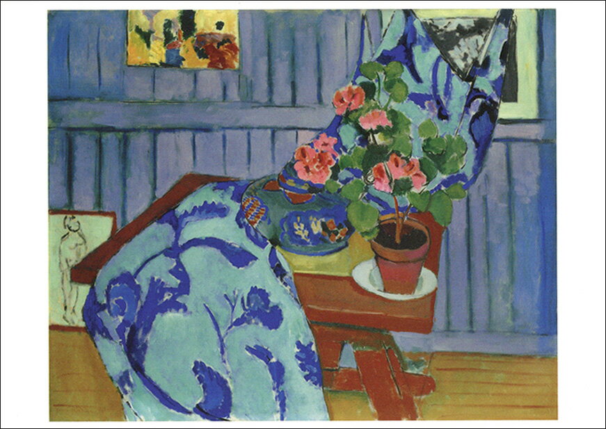 ポストカード アート マティス「ゼラニウムの静物」105×148mm 名画 メッセージカード 郵便はがき コレクション(VD3887)