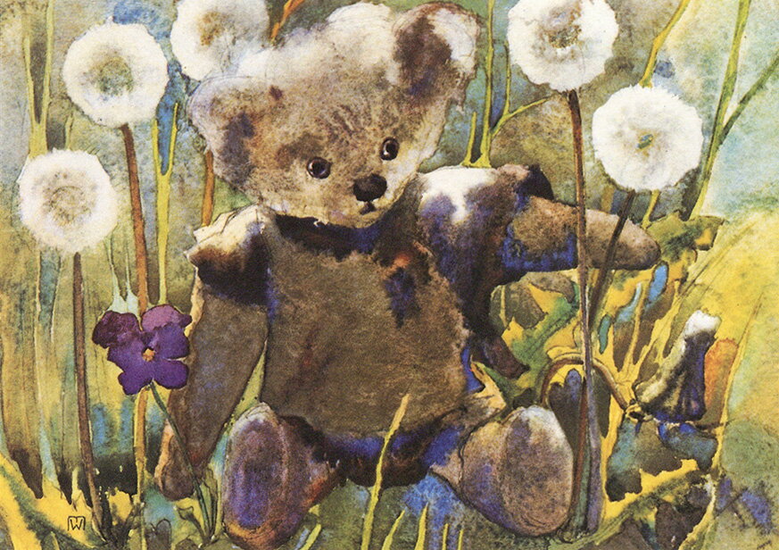 ポストカード アート ウェーバー「小さなクマ」105×148mm 名画 動物 メッセージカード 郵便はがき コレ..