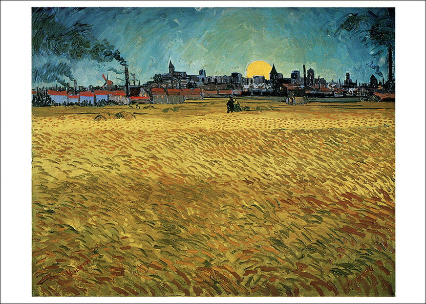 ポストカード アート ゴッホ「アルルの夏の夕暮れ」105×148mm 名画 メッセージカード 郵便はがき コレ..