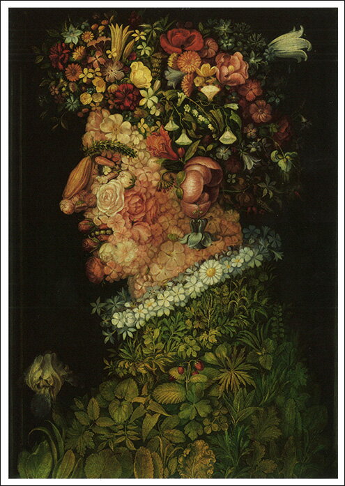 乐天商城 - ポストカード アート アルチンボルド「春」105×148mm 名画 花 メッセージカード 郵便はがき コレクション(VD6423)