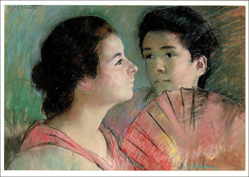 Rakuten - ポストカード アート カサット「二人の姉妹」105×148mm 名画 メッセージカード 郵便はがき コレクション(VD8264)