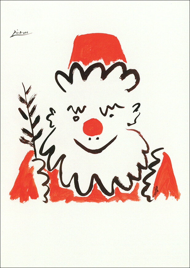 ポストカード アート クリスマス ピカソ「サンタクロース」105×148mm 名画 メッセージカード 郵便はが..