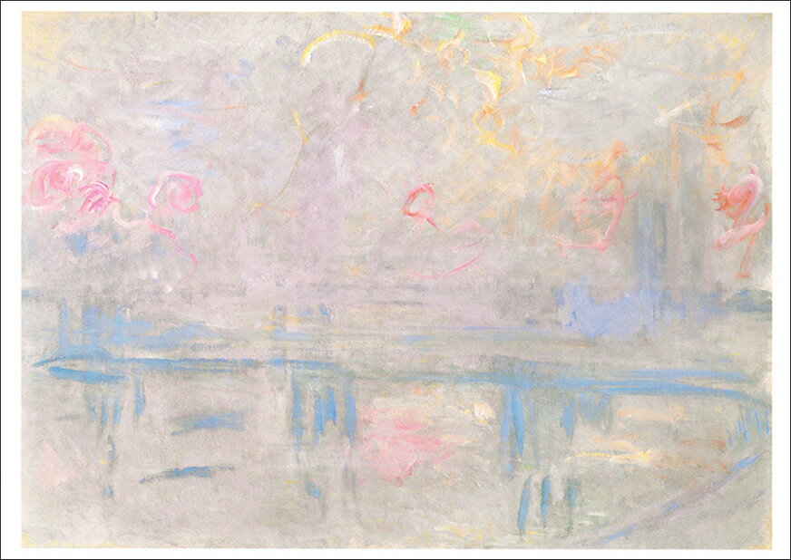 ポストカード アート モネ「チャーティングクロスブリッジ」105×148mm 名画 メッセージカード 郵便はが..