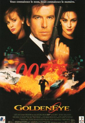 楽天ユージニア　楽天市場店ポストカード シネマ「007ゴールデンアイ」（スリラー/アクション映画）「ピアース・ブロスナン」（男優）「イザベラ・スコルプコ/ファムケ・ヤンセン」（女優）105×150mm メッセージカード 郵便はがき ビンテージ ヴィンテージ