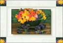 ポストカード カラー写真 黄色と紫の花 105×150mm 郵便はがき 絵はがき メッセージカード