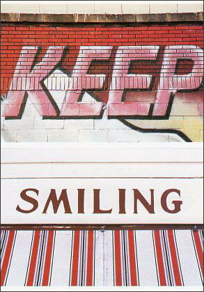 ポストカード カラー写真「KEEP SMILING」105×150mm 郵便はがき メッセージカード