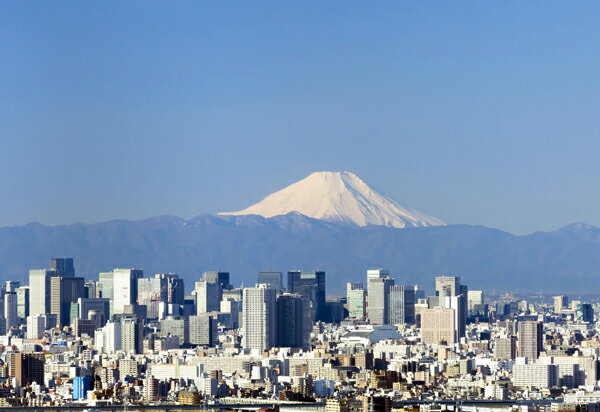 Rakuten - ポストカード カラー写真 日本風景シリーズ「東京からの富士山」105×150mm 観光地 名所 メッセージカード 郵便はがき(JS-004)