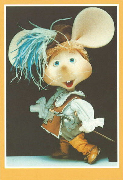 ポストカード イラスト 写真 1960年代米国の音楽番組のキャラクター「トッポジージョ」148×103mm 絵はがき ねずみ ネズミ 鼠