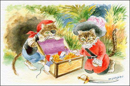 ポストカード イラスト ルボー「チャタムの赤い宝！」100×150mm 郵便はがき メッセージカード