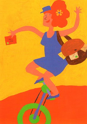 ポストカード イラスト パスカル・ルメートル「郵便配達員の生活」105×150mm 郵便はがき メッセージカード