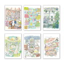 ポストカード6枚セット かわいみな 100×150mm イラストレーター 郵便はがき メッセージカード かわいい(MK-SET4)