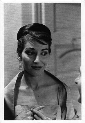 ポストカード モノクロ写真「マリア・カラス」(歌手)105×150mm メッセージカード 郵便はがき ビンテー..