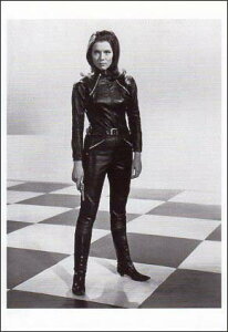 ポストカード モノクロ写真「ダイアナ・リグ」(女優)105×150mm メッセージカード 郵便はがき ビンテージ ヴィンテージ 年代物