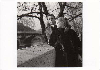 ポストカード モノクロ写真「イヴ・モンタン」(男性俳優)「シモーヌ・シニョレ」(女優)105×150mm メッセージカード 郵便はがき ビンテージ ヴィンテージ 年代物