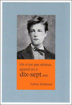 ポストカード モノクロ写真「アンチュール・ランボー」(詩人)「17時は深刻ではない」105×150mm メッセージカード 郵便はがき