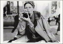 ポストカード モノクロ写真「フェイ・ダナウェイ」(女優)「アイズ」(映画)105×150mm メッセージカード 郵便はがき ビンテージ ヴィンテージ 年代物