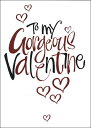 グリーティングカード 【バレンタイン】「To my gougeous valentine」【封筒サイズ/125×175mm】【封筒の色/赤】【中面/無地】【カラーフォイル加工あり】(S121)