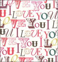 グリーティングカード 【バレンタイン】「I love you」【封筒サイズ/135×145mm】【封筒の色/白】【中面/無地】【エンボス加工あり】(JWD001)