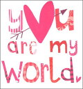 グリーティングカード 【バレンタイン】「You are my world」【封筒サイズ/135×145mm】【封筒の色/赤】【中面/無地】【エンボス加工あり】(...