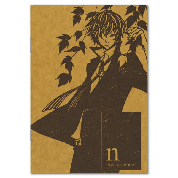 ワカマツカオリ ノート「男性」イラスト 和風 11×16cm 32P 無地 メモ帳 自由帳 ホチキス留め 文房具