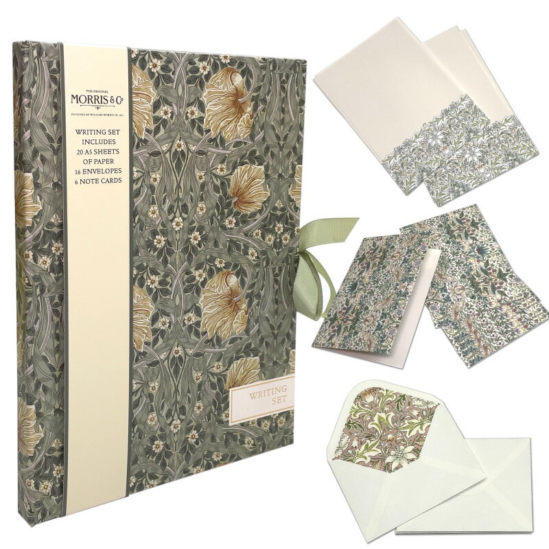 ライティングセット ウィリアムモリス レターセット メッセージカード 封筒 便箋 花柄 文房具 ギフトステーショナリー 英国 入学祝い 誕生日 新生活 母の日(...