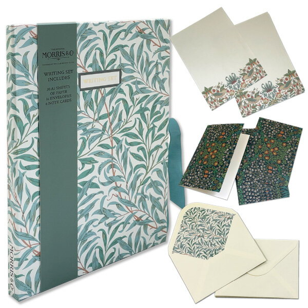 ライティングセット ウィリアムモリス レターセット メッセージカード 封筒 便箋 花柄 文房具 ギフトステーショナリー 英国 入学祝い 誕生日 新生活 母の日(...