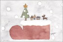 ポストカード クリスマス marron125「大きなクリスマスブーツ」100×150mm ブーツ 靴下 プレゼント 贈り物 おしゃれ 水彩画 絵はがき 雑貨(I...