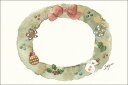 ポストカード クリスマス marron125「クリスマスリース」100×150mm リース オーナメント 飾り プレゼント おしゃれ 水彩画 絵はがき 雑貨(I...