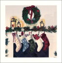 グリーティングカード【クリスマス】「XMASの靴下」【封筒付き/白】【封筒サイズ/157×157mm】 メッセージカード おしゃれ ギフト 輸入雑貨(XLPB0...