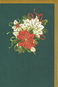 グリーティングカード【クリスマス】「ポインセチア」 【封筒付き/金】【封筒サイズ/120×180mm】メッセージカード ギフト(9982800054)