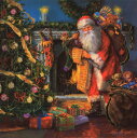 グリーティングカード【クリスマス】「サンタのリスト」 【封筒付き/白】【封筒サイズ/163×163mm】メッセージカード ギフト(DELM0007-2)