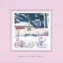グリーティングカード【クリスマス】「Happy Christmas」 【封筒付き/パーリッシュアイボリー】【封筒サイズ/165×165mm】メッセージカード ギ...
