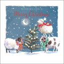グリーティングカード【クリスマス】「三匹の動物たち」 【封筒付き/パーリッシュアイボリー】【封筒サイズ/165×165mm】メッセージカード ギフト(X1490...