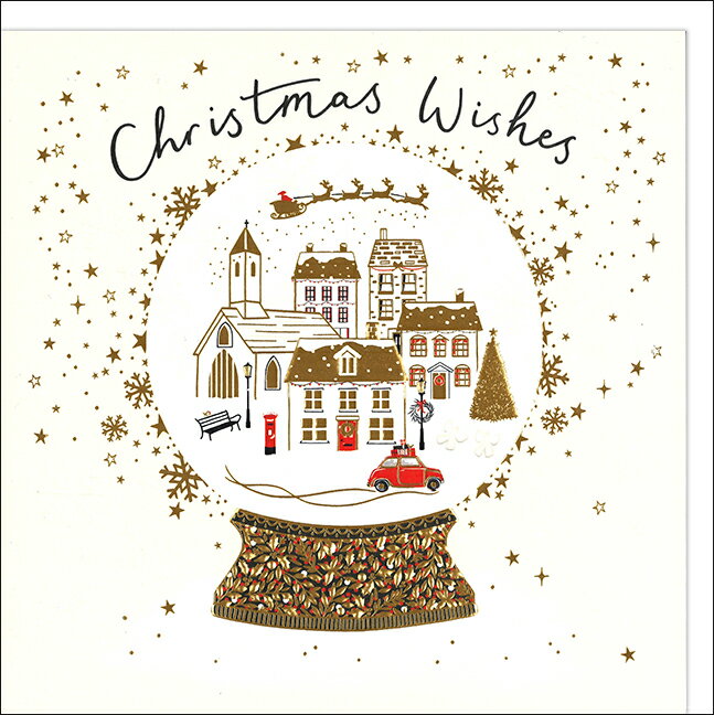 グリーティングカード クリスマス「プレゼントを運ぶ赤い車」 封筒165×165mm イラスト メッセージカード(3)